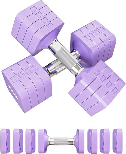 15LB 20LB 40LB 50LB Adjustable Dumbbell Set Free Weights Dumbbells Set for Women Men Hand Weights