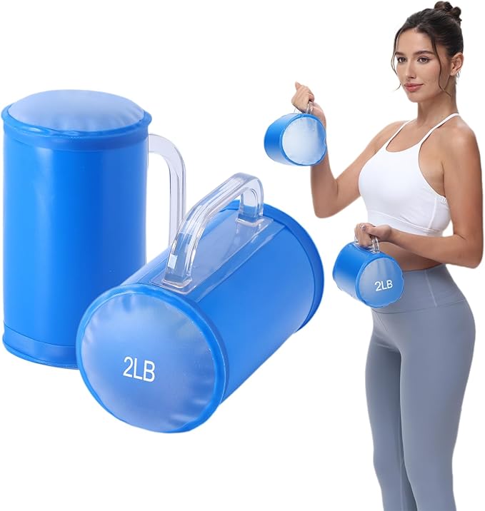 Water Dumbbells, Water Filled Training Dumbbells, Travel Weights Set, Adjustable Weights to 4-30