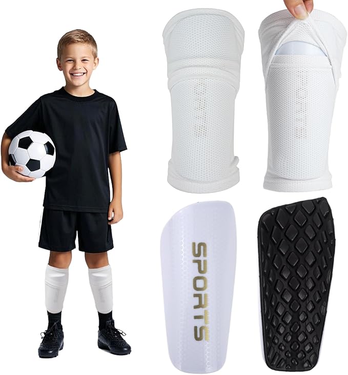 Shin Guards Soccer Kids 2025 Version High-Density Foam Soccer Shin Guard with Sleeves Shin