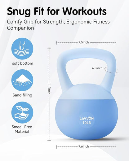 Soft Kettlebell - Cushioned Impact-Resistant Base and Anti-Slip, Kettle bell Anti-Slip Grip Weight