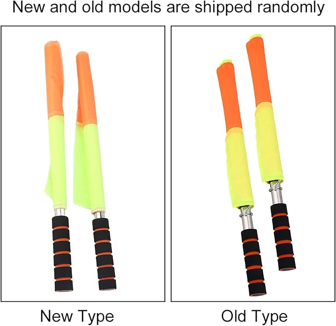 2PCS 18IN Flag Soccer Linesman Flag, Soccer Referee Flags, Red and Yellow Referee Flags Suitable