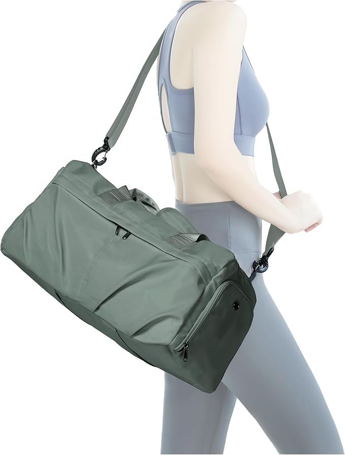 Gym Bag for Women Men with Shoe Compartment, Sport Duffel Bag, Waterproof Travel Weekender