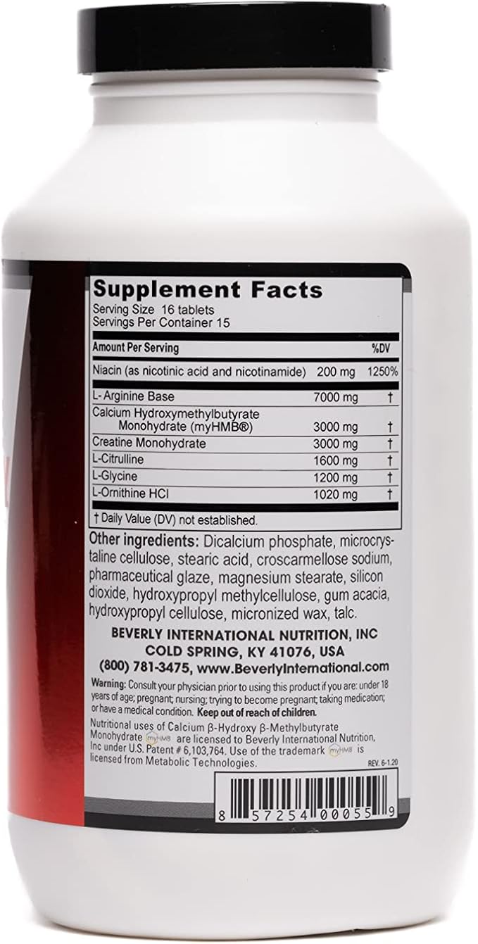 Beverly International Muscle Synergy 240 TABS (15 Servings) Clinically Dosed Ingredients - HMB