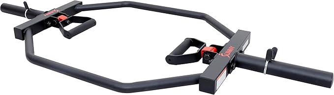 Sunny Health & Fitness Strength Training Olympic Hex Bar Barbell, High Load Capacity, Swivel