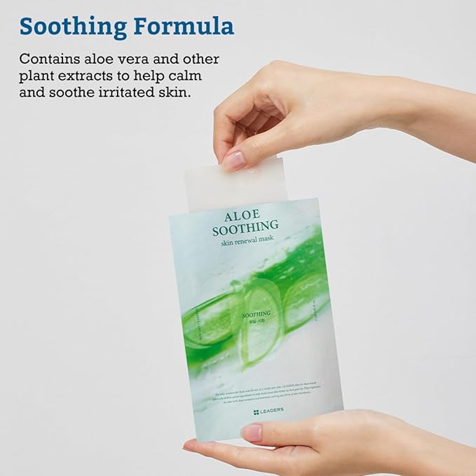 LEADERS Aloe Soothing Skin Renewal Mask ??Calms Irritated Skin, Reduces Redness & Provides Deep