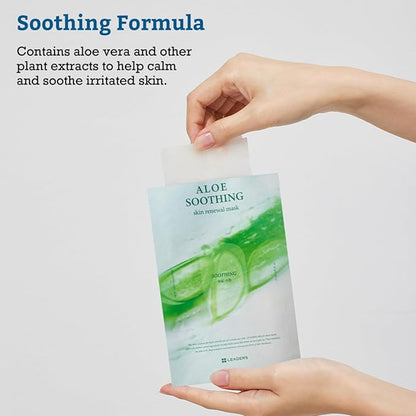 LEADERS Aloe Soothing Skin Renewal Mask ??Calms Irritated Skin, Reduces Redness & Provides Deep