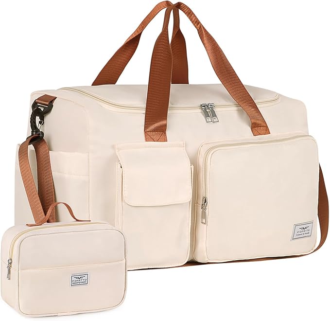 FIORETTO Women's Gym Duffle Bag with Shoes Compartment, 37L Capacity, Ideal for Travel, Gym