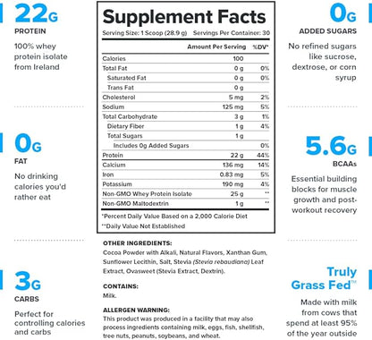 LEGION Whey+ Protein Whey Isolate from Grass Fed Cows - Whey Protein Isolate Powder Low Calorie