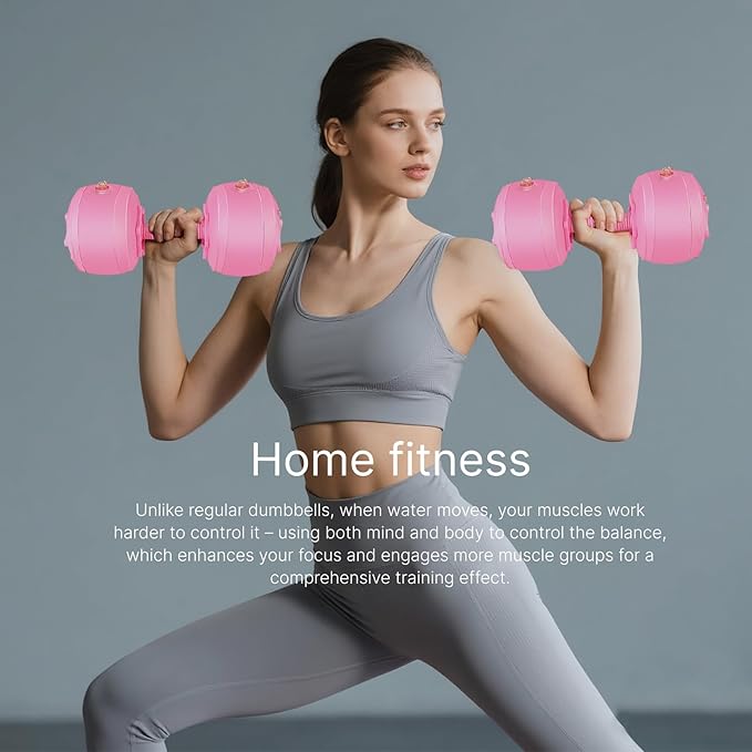 Water Filled Dumbbells Set - Water Filled Weights - Portable Travel Weights - Weights Adjustable
