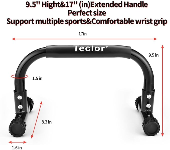 Push Up Bar, Parallettes Bars For L-sit & Dip, Heavy-Duty No Wobbling Parallel Bars Stand For