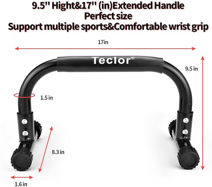 Push Up Bar, Parallettes Bars For L-sit & Dip, Heavy-Duty No Wobbling Parallel Bars Stand For