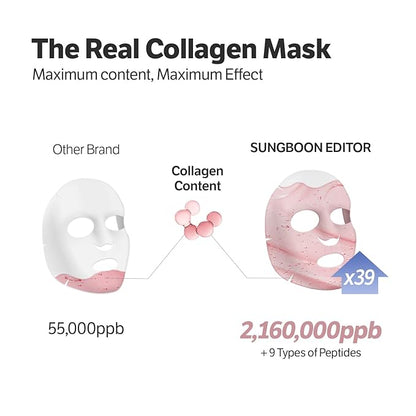 SUNGBOON EDITOR Deep Collagen Boost Set | Collagen Face Mask & Serum for Face, Real collagen