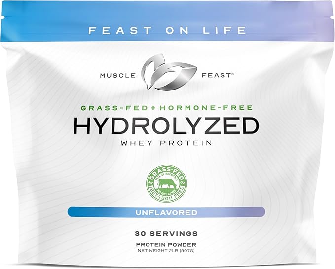 Muscle Feast Hydrolyzed Whey Protein Powder, Grass Fed and All Natural Hormone-Free, Hydro Whey