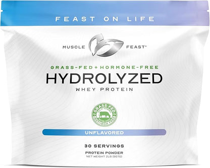 Muscle Feast Hydrolyzed Whey Protein Powder, Grass Fed and All Natural Hormone-Free, Hydro Whey