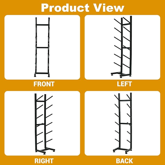 BiJun Skateboard Racks Floor Stand, 6-Layer Skateboard Wall Mount,Snowboard Storage Rack