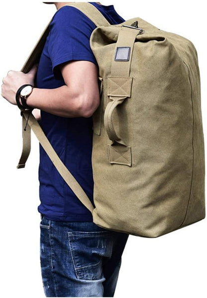 Large Capacity Travel Climbing Bag Tactical Military Duffel Bag Top Load Double Strap Canvas