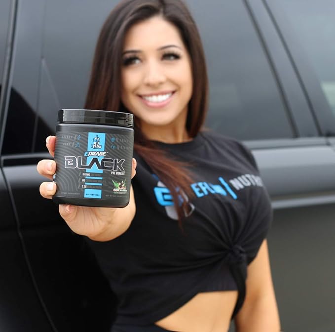 eFlow Nutrition Enrage Black High Stimulant Pre Workout Supplement - Preworkout Powder to Boost