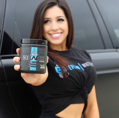 eFlow Nutrition Enrage Black High Stimulant Pre Workout Supplement - Preworkout Powder to Boost
