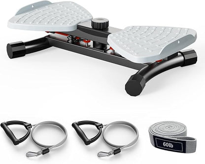 Waist Twister Ab Machine, 300 lbs Capacity Exercise Twist Board with Resistance Bands, Core Trainer