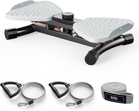 Waist Twister Ab Machine, 300 lbs Capacity Exercise Twist Board with Resistance Bands, Core Trainer