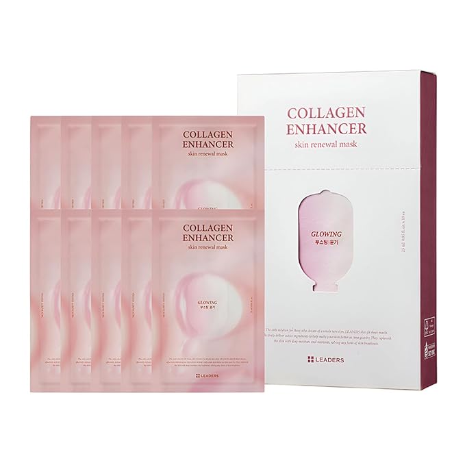 LEADERS Collagen Enhancer Skin Renewal Mask ??Boosts Elasticity, Firmness & Hydration for a Plump
