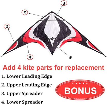 Babyeden Large Dual Line Stunt Kite, 84 Inch Wide Entry-Level Sport Kite for Adults and Teenagers