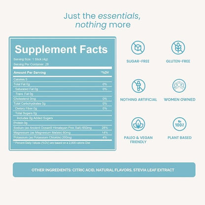 LIDO Lemonade Electrolyte Powder Packets — Clean, Zero-Sugar Hydration Drink Mix with Balanced