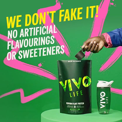 Vivo life Perform Plant Protein Powder - Pea & Hemp Protein Blend with BCAA (34.85 oz, Strawberry &