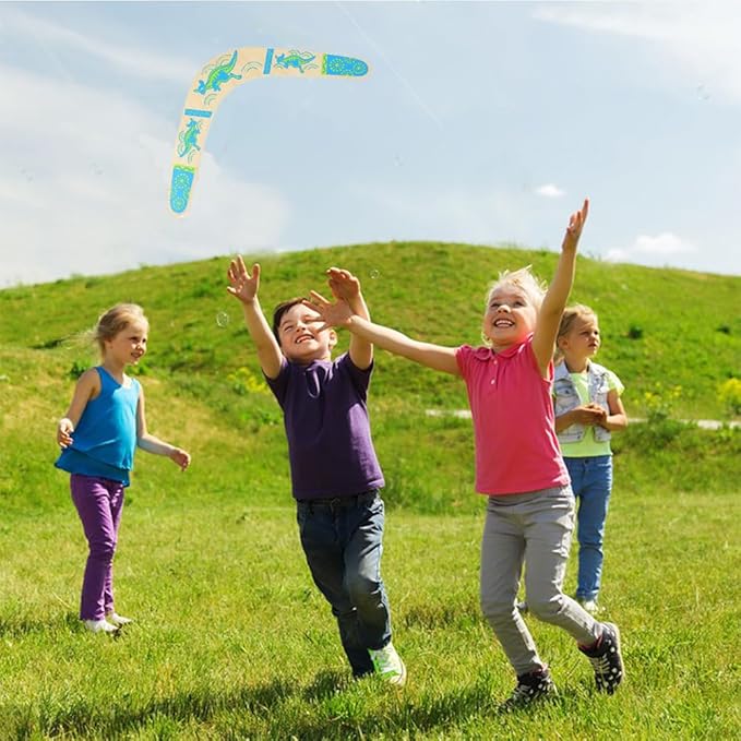 Boomerang for Kids, Australia Style Handmade Wooden Authentic Boomerang, V-Shaped Returning