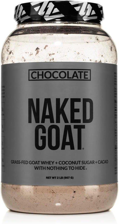NAKED Goat Chocolate Protein Powder - Pasture Fed Goat Whey Protein Powder from Small-Herd Dairies