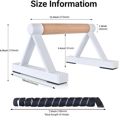 1 Pair Wooden Parallettes Push Up Bars for Men, Strength Training Pushup Stands Handles for Home