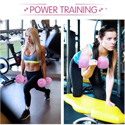 Water Filled Dumbbells Set - Water Filled Weights - Portable Travel Weights - Weights Adjustable