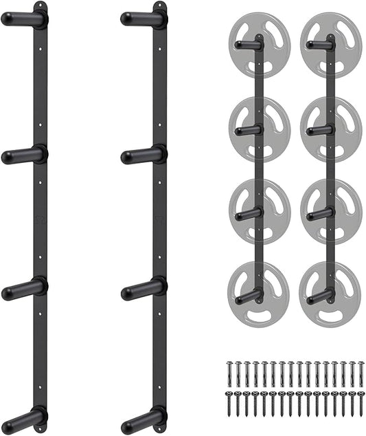 "Kipika Weight Plate Storage Rack - Wall Mounted Weight Plate Holder with Durable Steel