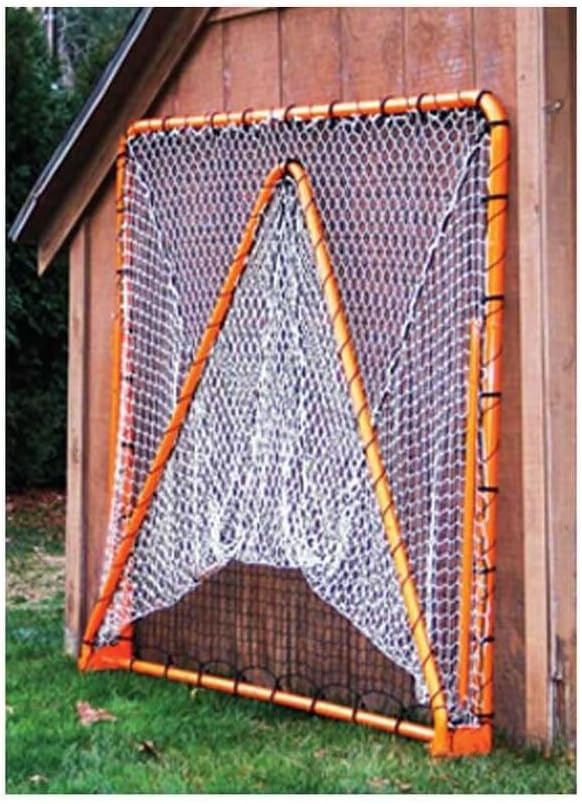 EZGoal 2” Professional folding 6' x 6' lacrosse Metal Goal with a Pro LAX Rocket Throwback