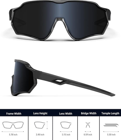 BEACOOL Polarized Running Sunglasses for Men Women UV400 Protection TR90 Sport Sunglasses for