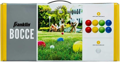 Franklin Sports Bocce Ball Set — 8 All Weather Bocce Balls and 1 Pallino — Beach, Backyard Lawn or