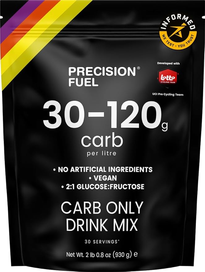 Precision Fuel PF Carb Only Drink Mix - High Carbohydrate Powder for Energy, Vegan, 120g Carbs per