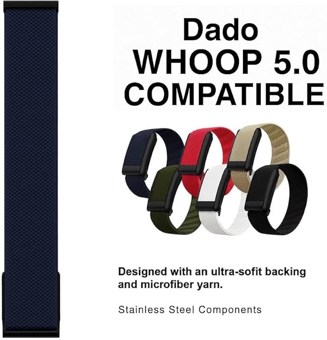 Ultra-soft Nylon Sport Band Compatible with WHOOP 5.0, One, Peak, and Life | Breathable, Durable &