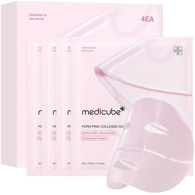 medicube Salmon DNA PDRN pink collagen jelly gel mask | overnight face mask for glass glow skin
