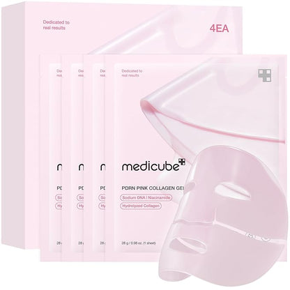 medicube Salmon DNA PDRN pink collagen jelly gel mask | overnight face mask for glass glow skin