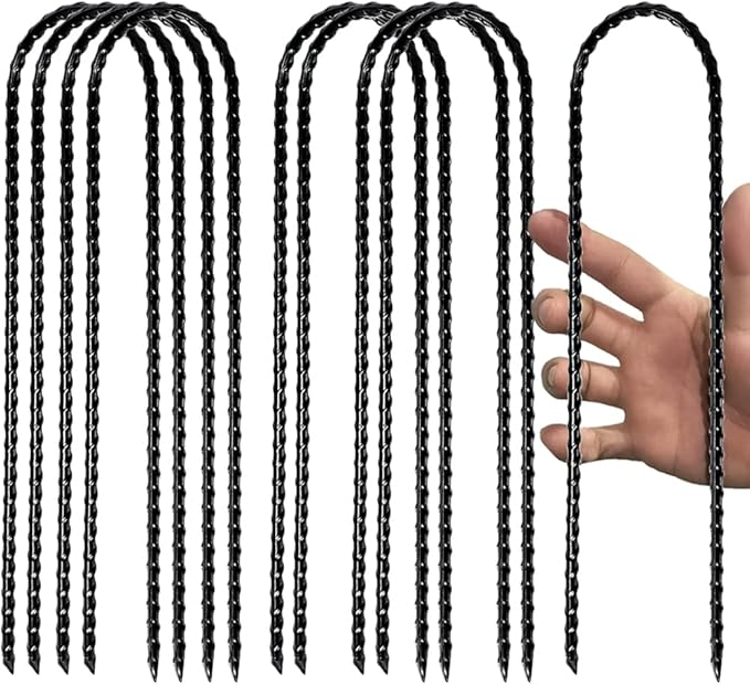 12" Trampoline Stake Anchors high Wind u Stakes for Ground Anchor Heavy Duty Stakes Trampoline
