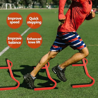 4 Pack Agility Speed Training Hurdles- 6" Detachable Agility Training Hurdles- Sports Practice