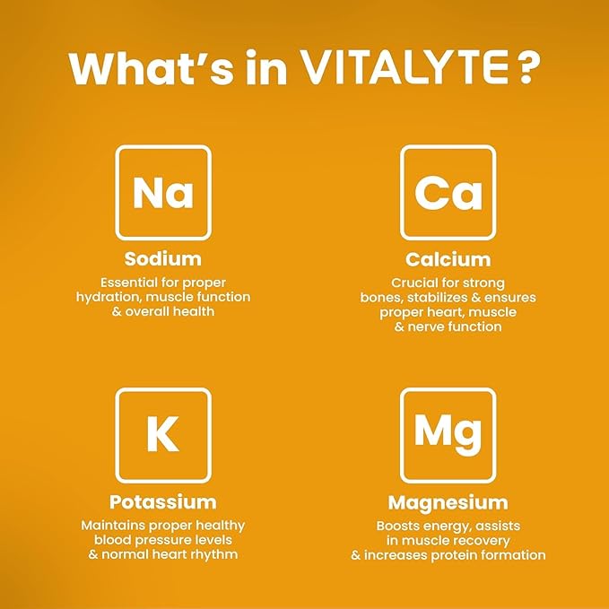 Vitalyte Electrolyte Powder Drink Mix, Isotonic Electrolyte Hydration Mix, Gluten Free Post Workout