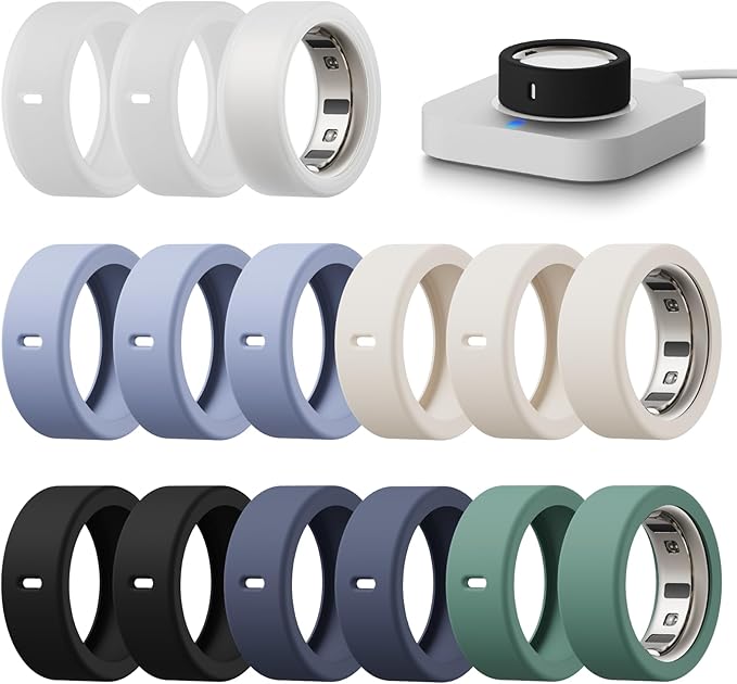 15 Pack Cover Compatible with Oura Ring Gen 4/Gen 3 Horizon/Gen 3 Heritage, Anti-Scratch Silicone