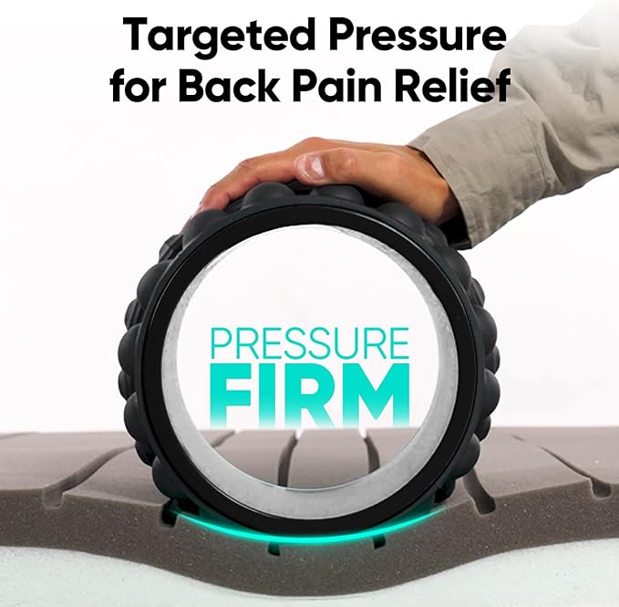 FitBeast Back Roller, Back Wheel Foam Roller - Targeted Muscle Roller for Deep Tissue Massage, Back