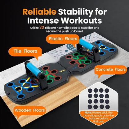 Push Up Board Fitness, Portable Dismountable 17 in 1 Push Up Bar at Home Gym, Multi-functional