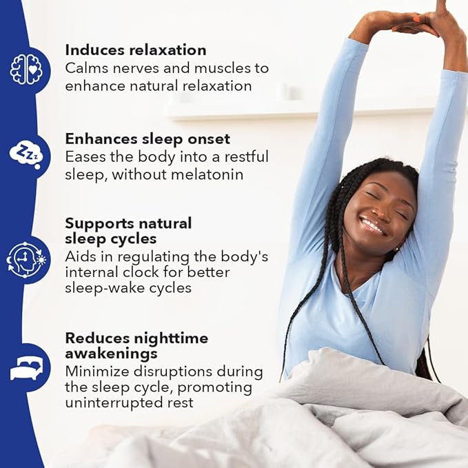 LifeSeasons Rest-ZZZ Melatonin Free - Sleep Support Supplement - Calms Nervous System - Eases