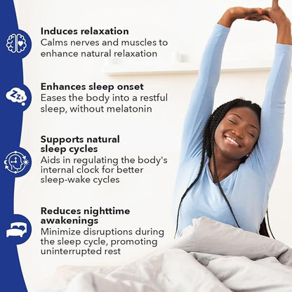 LifeSeasons Rest-ZZZ Melatonin Free - Sleep Support Supplement - Calms Nervous System - Eases