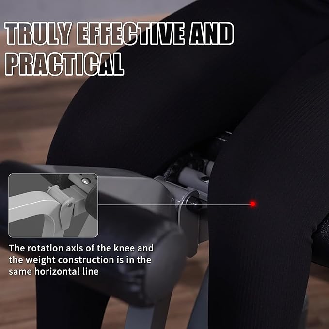 2-in-1 Adjustable Leg Extension and Curl Machine, Easy Transition, Home Gym Leg Machine, Weight