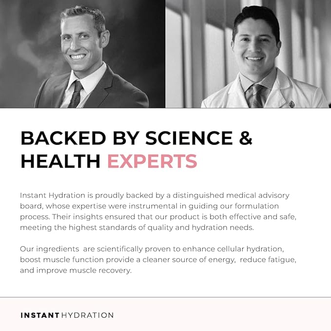Instant Hydration Electrolytes Powder Packets - Watermelon Electrolyte Drink Mix - Zero Sugar